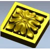 Sunburst Square Rosette - STL 3D model for CNC