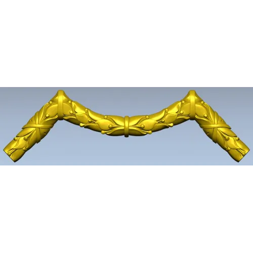 Laurel Ribbon Corner STL 3D model for CNC