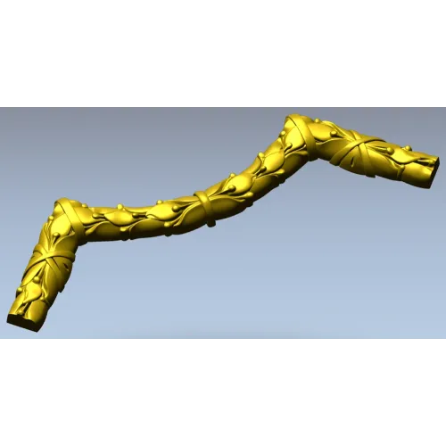 Laurel Ribbon Corner STL 3D model for CNC