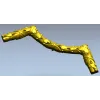 Laurel Ribbon Corner STL 3D model for CNC