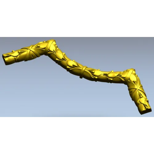 Laurel Ribbon Corner STL 3D model for CNC