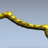 Laurel Ribbon Corner STL 3D model for CNC
