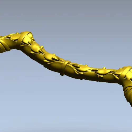 Laurel Ribbon Corner STL 3D model for CNC