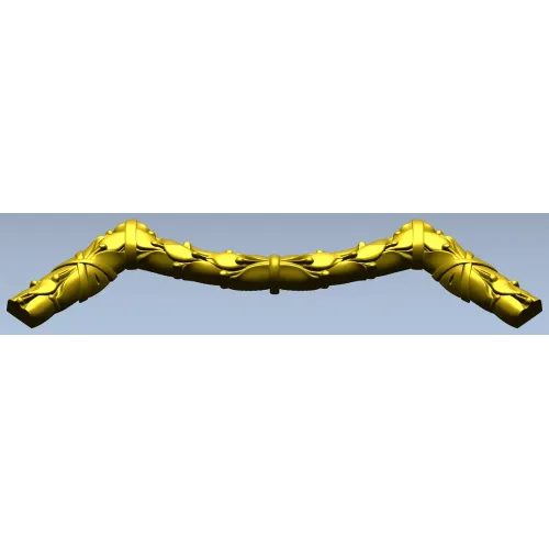 Laurel Ribbon Corner STL 3D model for CNC
