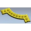 Полукруглая декоративная накладка с бусинами - STL модель для ЧПУ