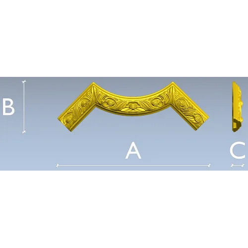 Regal Acanthus Corner - STL 3D model for CNC