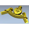 Картуш верхний в стиле барокко - STL модель для ЧПУ