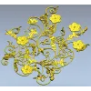 Rococo Floral Scrollwork Panel STL 3D Model