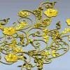 Rococo Floral Scrollwork Panel STL 3D Model