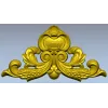 Ornate acanthus cartouche 3D model in STL for CNC carving