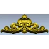 Ornate acanthus cartouche 3D model in STL for CNC carving