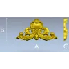 Ornate acanthus cartouche 3D model in STL for CNC carving