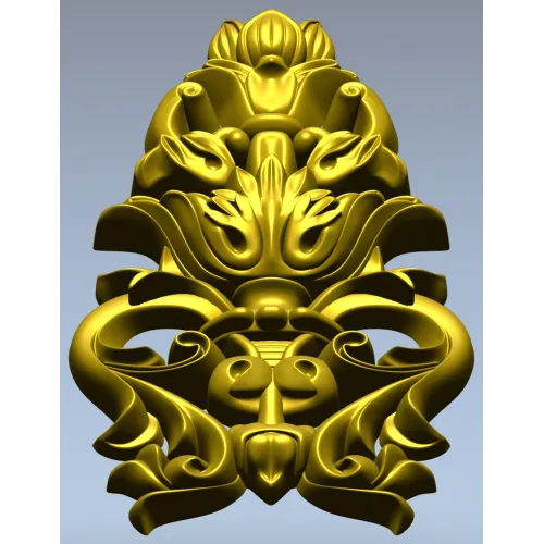 Лотосный картуш - 3D модель STL для ЧПУ