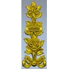 Rose ribbon vertical applique stl model for CNC milling
