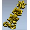 Rose ribbon vertical applique stl model for CNC milling