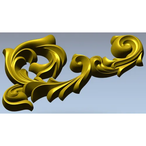 Baroque Acanthus Corner - STL 3D Model for CNC Milling