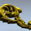 Baroque Acanthus Corner - STL 3D Model for CNC Milling