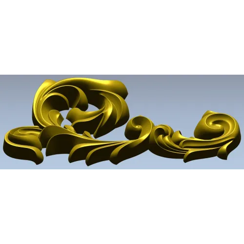 Baroque Acanthus Corner - STL 3D Model for CNC Milling