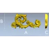 Baroque Acanthus Corner - STL 3D Model for CNC Milling