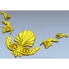 STL модель декора "Ракушечный картуш" для ЧПУ
