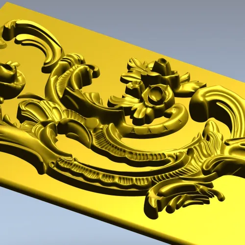 Рокайльная декоративная панель - 3D модель STL для ЧПУ