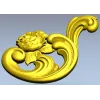 Декоративный картуш с розой - STL 3D модель для ЧПУ