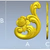 Декоративный картуш с розой - STL 3D модель для ЧПУ