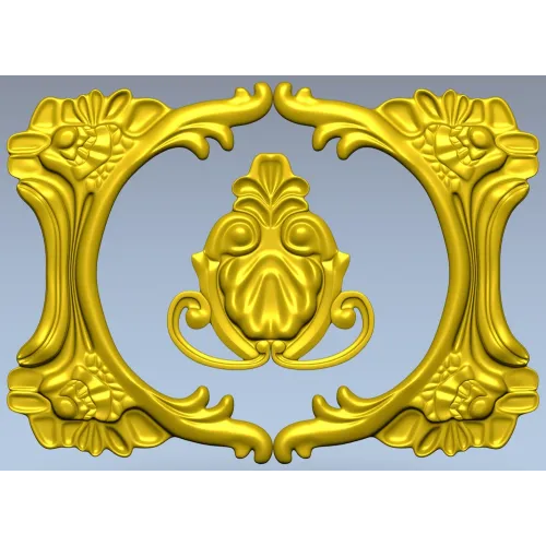 Rocaille Oval Cartouche STL for CNC