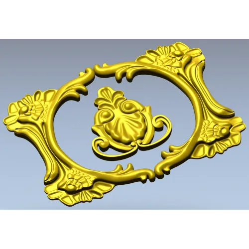 Rocaille Oval Cartouche STL for CNC