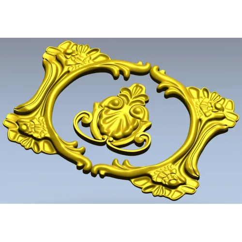Rocaille Oval Cartouche STL for CNC
