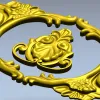 Rocaille Oval Cartouche STL for CNC