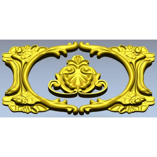 Rocaille Oval Cartouche STL for CNC