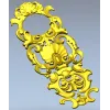 Рокайльный картуш в стиле ракушки - 3D модель STL для ЧПУ