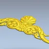Вензель "Ракушка и розетки" - 3D модель STL для ЧПУ