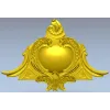 Картуш "Сердце барокко" - 3D модель STL для ЧПУ