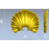 Веерообразная раковина - декоративная накладка STL для ЧПУ