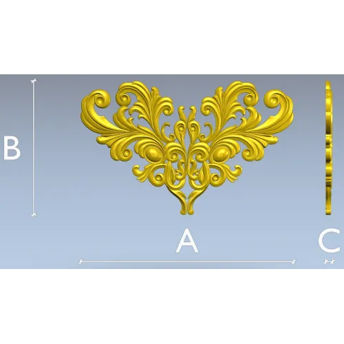 Acanthus Royale - STL 3D model for CNC carving