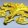 Акантовый декоративный картуш "Флореаль" - stl модель для ЧПУ