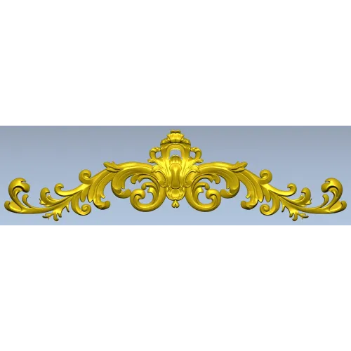 Rococo Acanthus Cartouche - STL 3D model for CNC