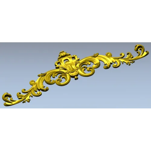 Rococo Acanthus Cartouche - STL 3D model for CNC