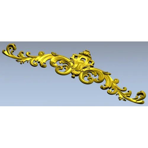 Rococo Acanthus Cartouche - STL 3D model for CNC
