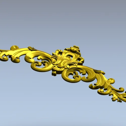 Rococo Acanthus Cartouche - STL 3D model for CNC
