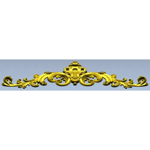 Rococo Acanthus Cartouche - STL 3D model for CNC