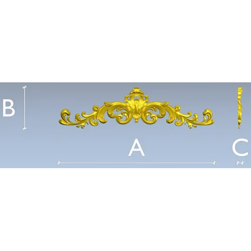 Rococo Acanthus Cartouche - STL 3D model for CNC