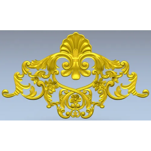 Рокайльный картуш с раковиной - STL для ЧПУ