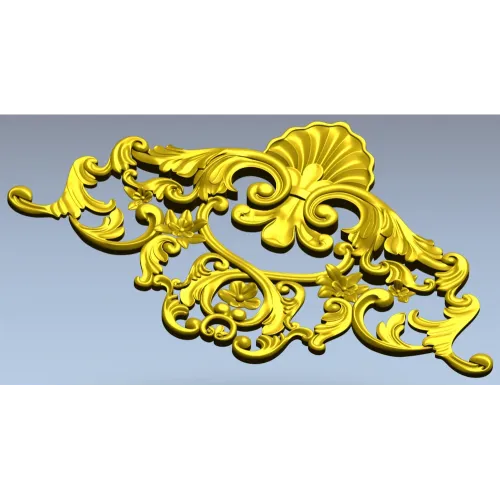 Рокайльный картуш с раковиной - STL для ЧПУ