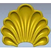 Scallop Fan Applique STL 3D Model for CNC