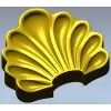Scallop Fan Applique STL 3D Model for CNC