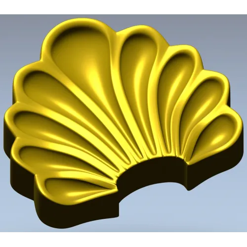 Scallop Fan Applique STL 3D Model for CNC