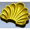 Scallop Fan Applique STL 3D Model for CNC